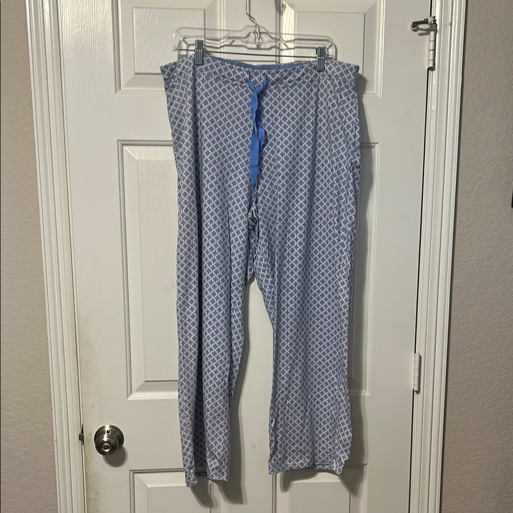 Nautica Blue Geometric Pattern Pajama Pants Size XL